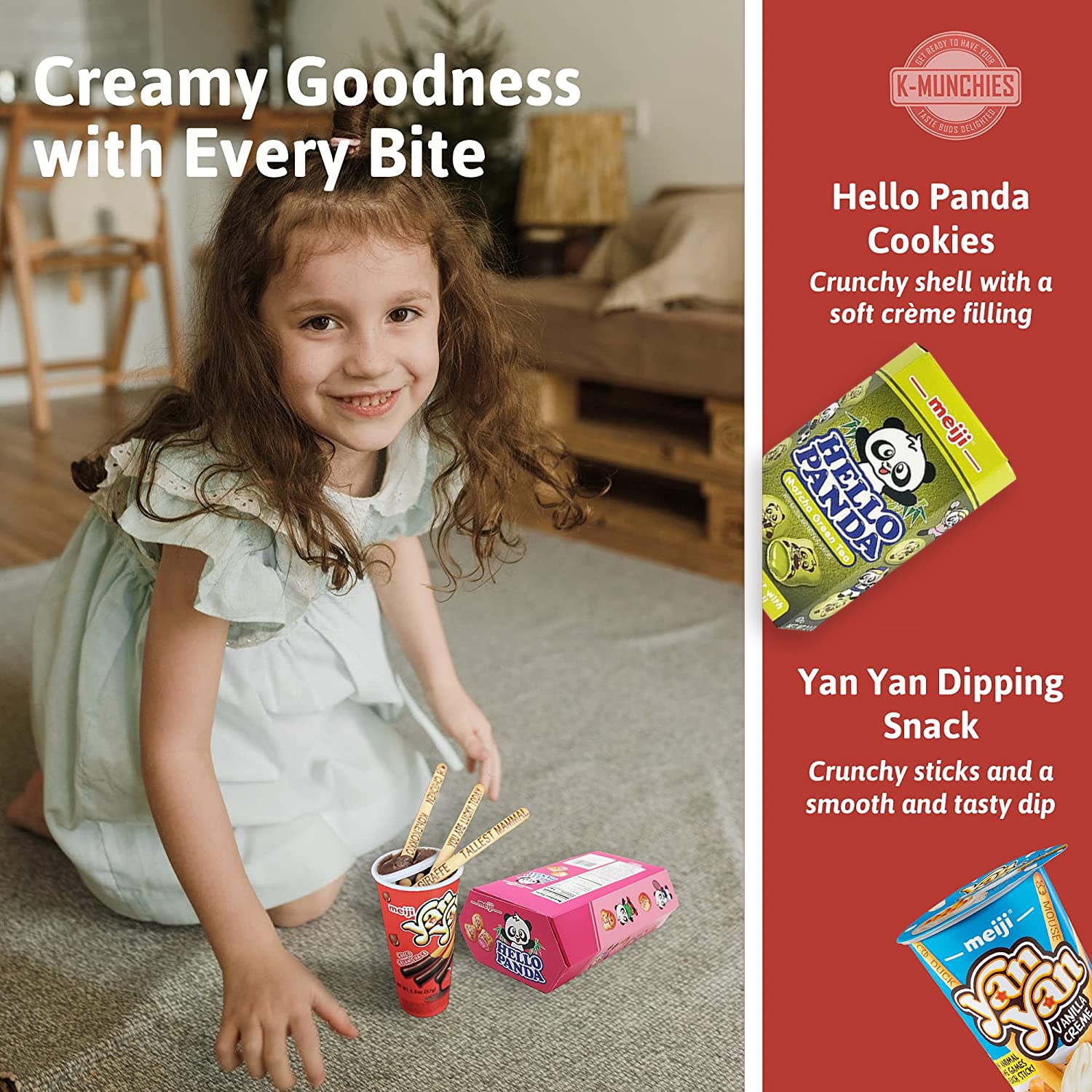 Amazon.com : K-Munchies Meiji Cookies Japanese Snacks - 7 Packs