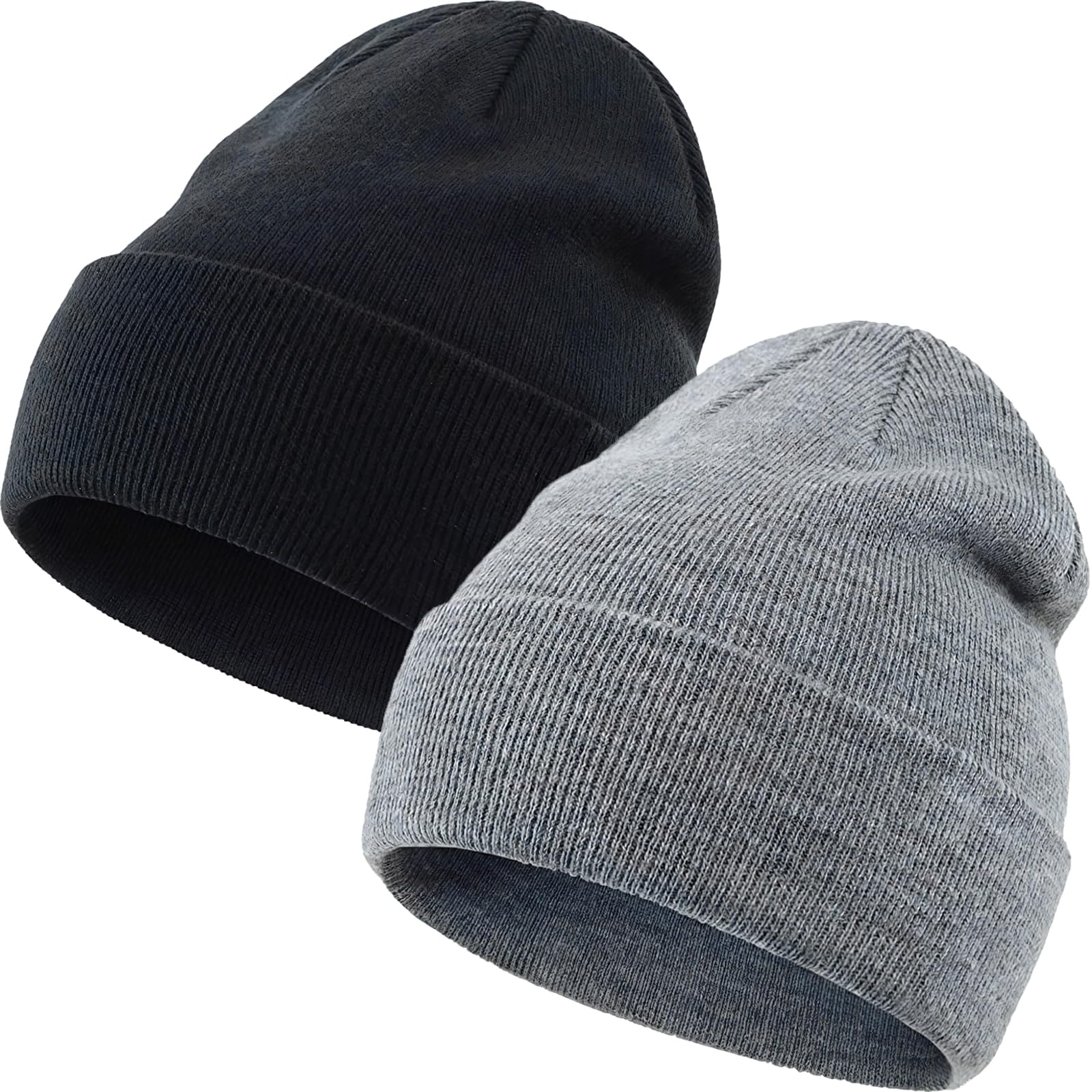 PHILIGHTS 100 Cotton Beanie Hat Knit Winter Hats for Women Men Slouchy Beanies Cuffed Skull Cap Womens Warm