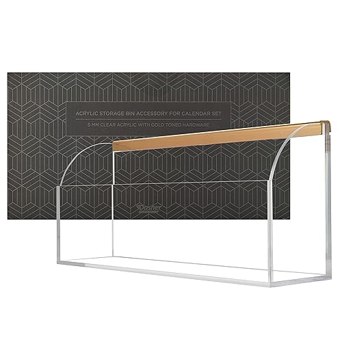 Acrylic Pencil Holder With Gold Hardware - 3.7x3x5 Clear Organizer For Office & Art Supplies