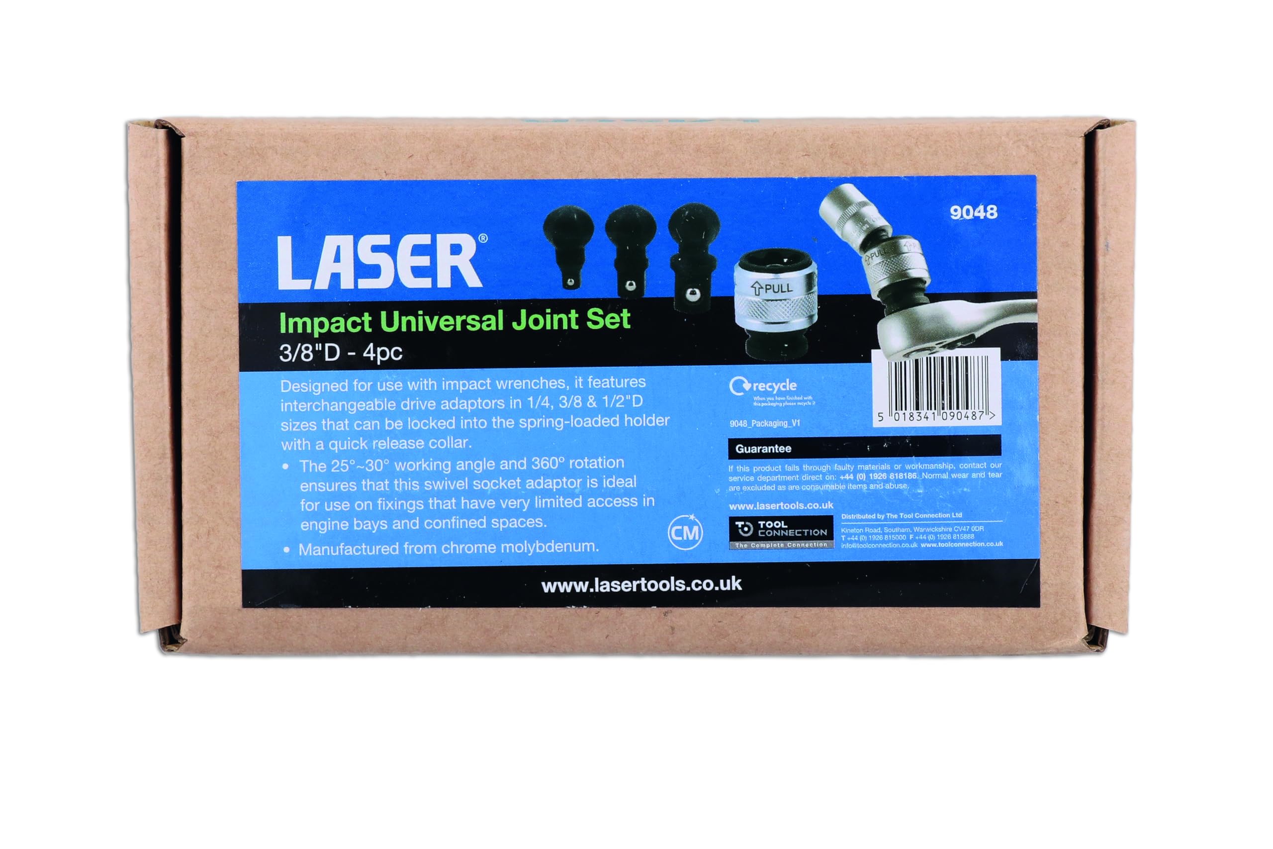 Laser 9048 Impact uniwersalny zestaw przegubów 3/20.3 cm D 4 szt