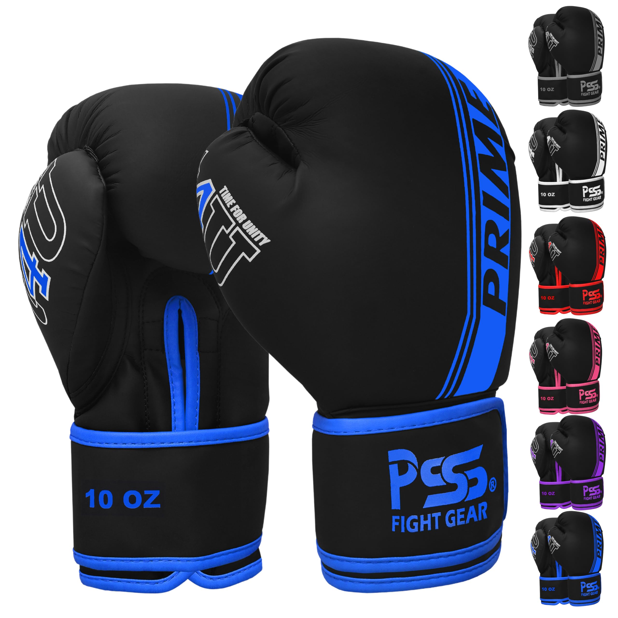 PSS Boxing Gloves for Kids/Youth Training Sparring, Kickboxing, Muay Thai, MMA, Heavy Punching Bag Mitts Focus Pads Workout Durable PU Leather, High-Density Foam Padding 4 6 8 10 Oz (Blue, 4 oz)