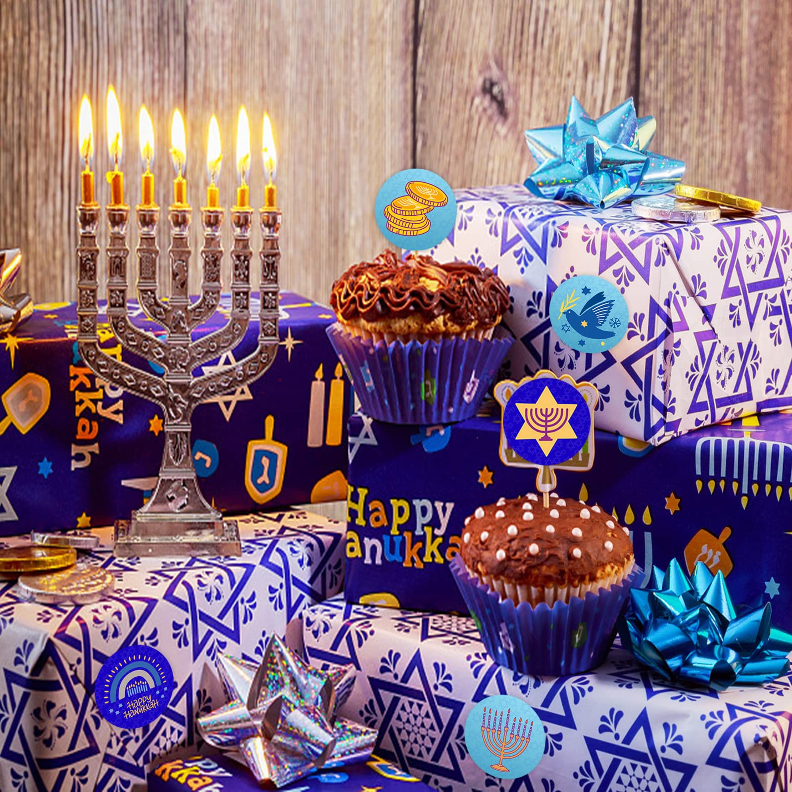Funnlot Chanukkah Sticker – 30 Bögen Mit Fröhlichen Motiven Für Kinder & Deko