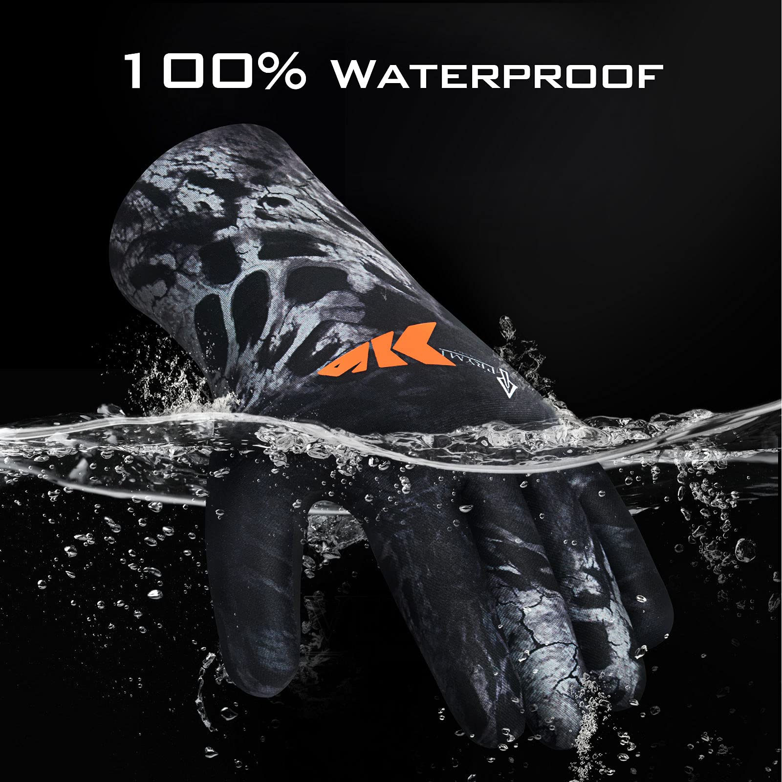 KastKing IceRiver Fishing Gloves, 100% Waterproof Gloves for Men & Women, Cold Weather Fishing & Outdoor Sports, Ideal for Ice Fishing & Winter Activities