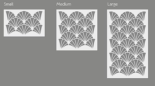 Miniatura 8 de 2 Pack, Flower Fan - Nature Wall Stencil, Modern Wall Stencils for Painting, Wall Stencils Pattern, Pinkipo, allover wall stencil, allover pattern