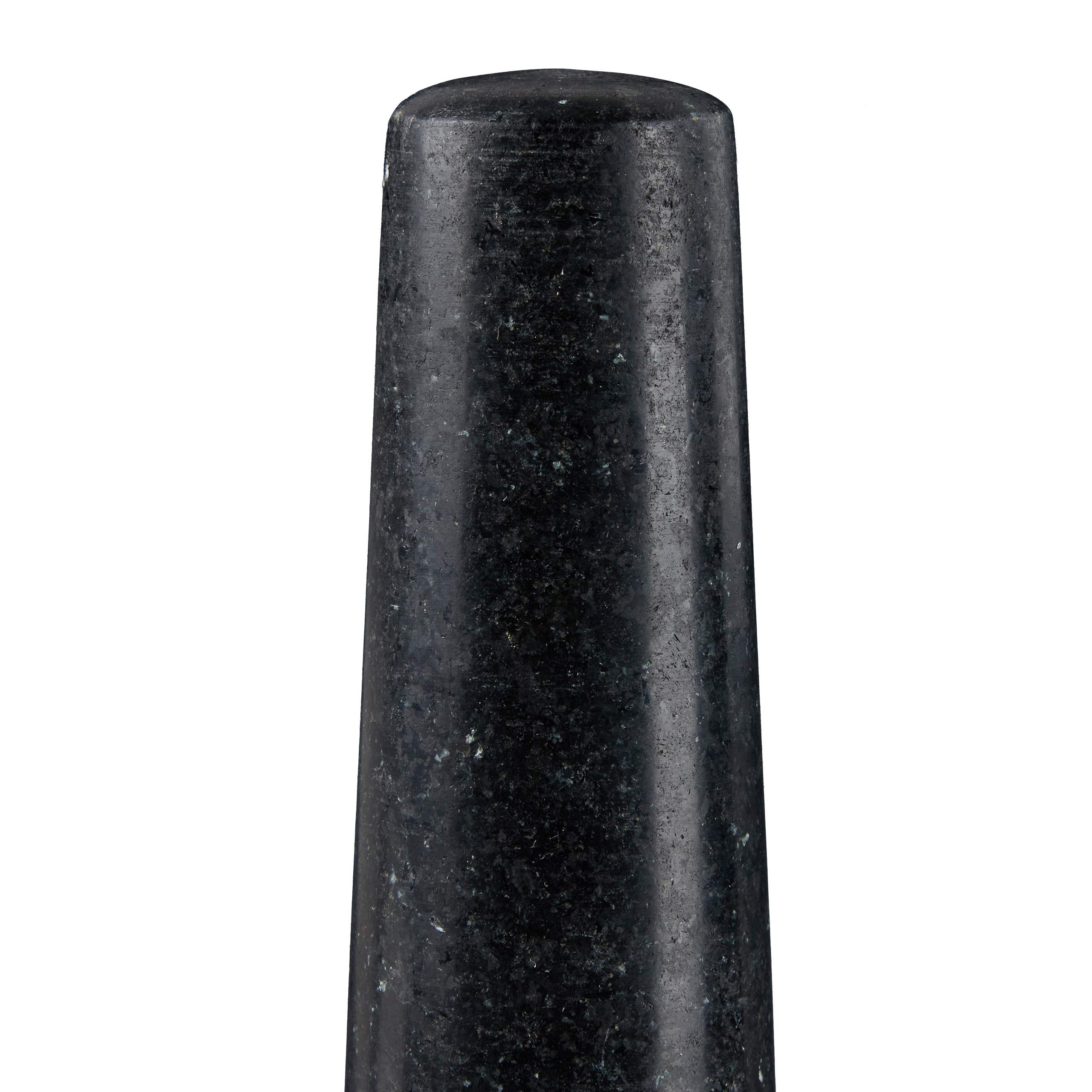Relaxdays Moździerz z tłuczkiem, granit, polerowany, do przypraw i ziół, pojemność 750 ml, zaprawa kamienna D: 20 cm, ciemnoszary
