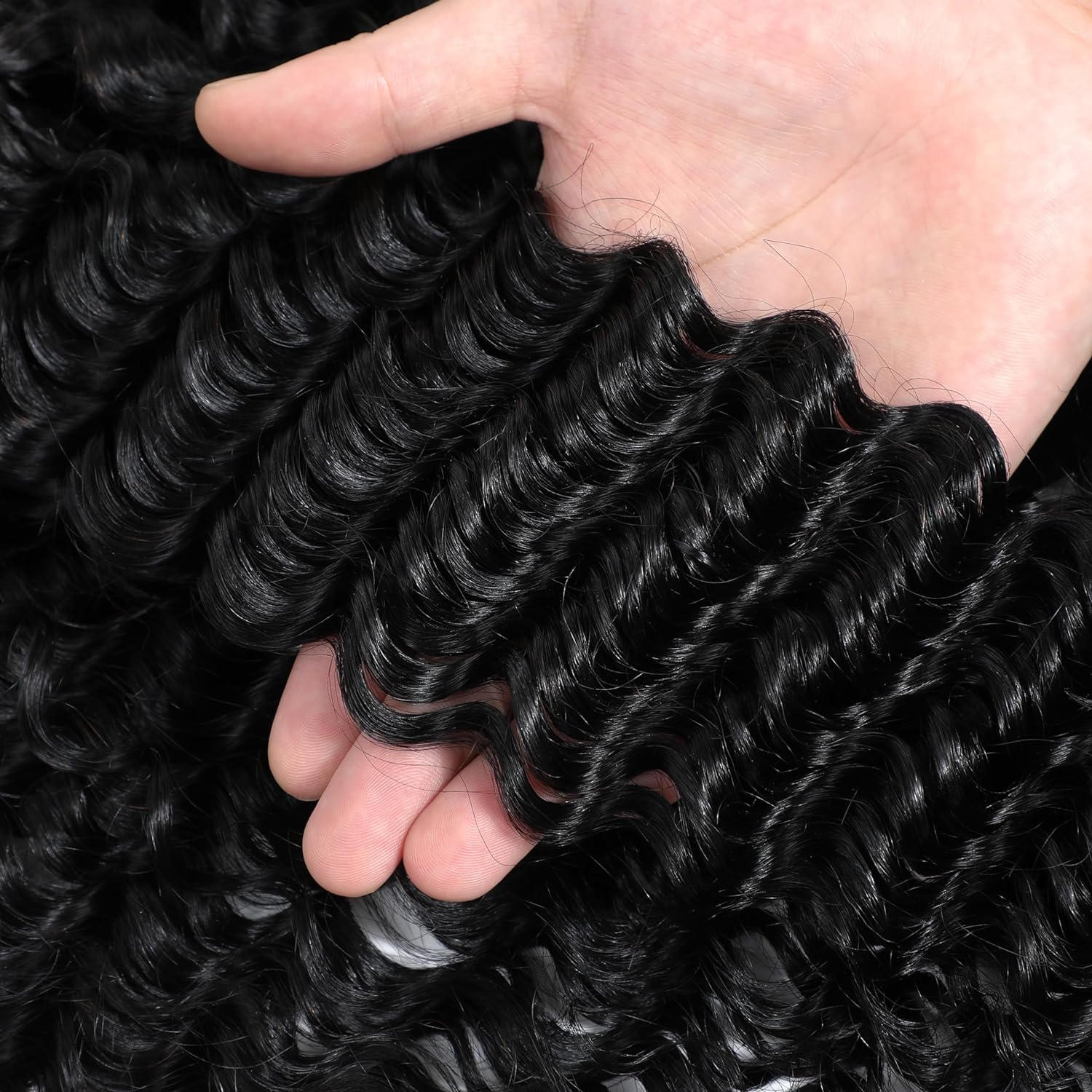 Human Hair Bundles 22 24 26 Inch Curly Bundles Human Hair 3 Bundles 100% Unprocessed Brazilian Virgin Deep Wave Human Hair Bundles Soft Double Weft And Black Bundles Human Hair