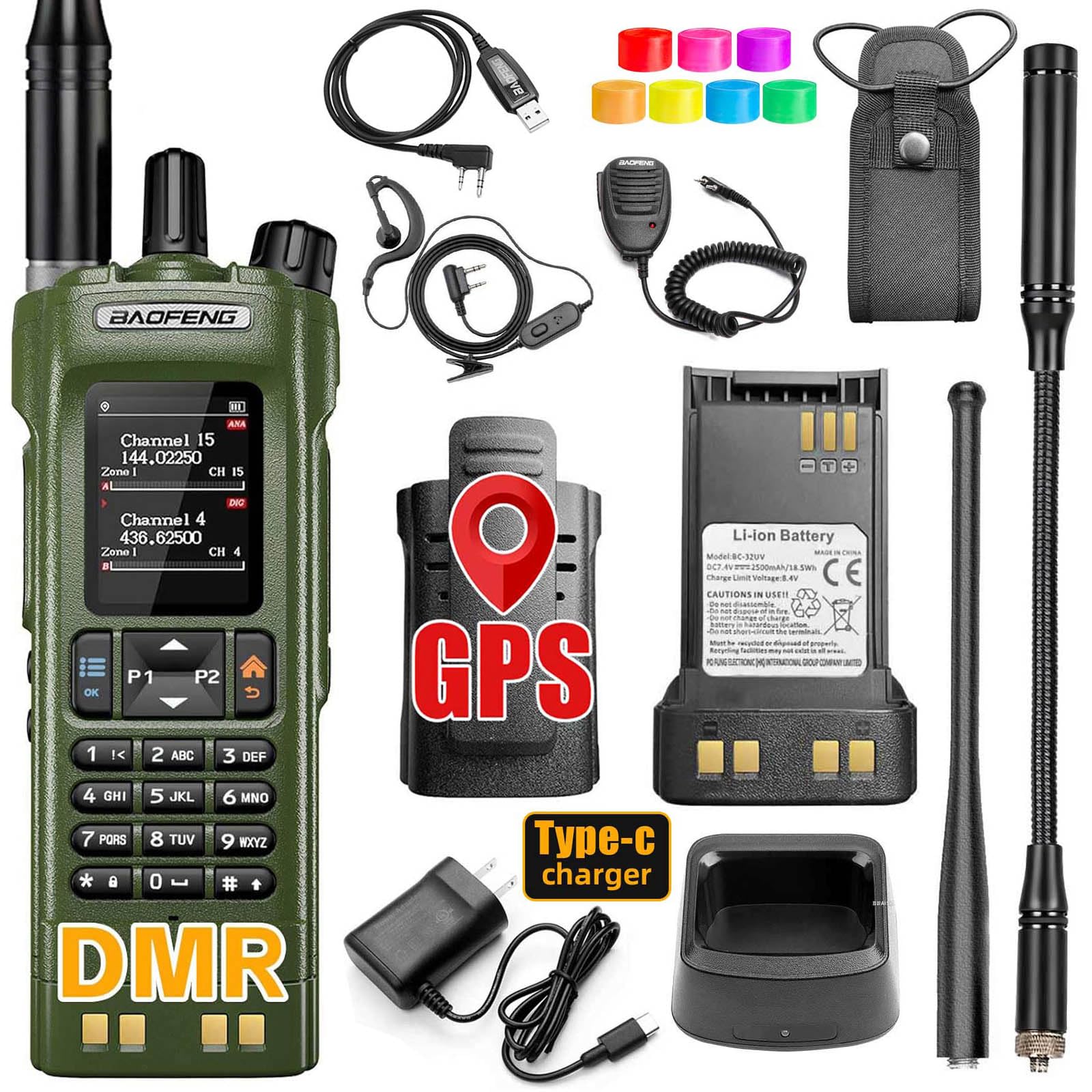 BAOFENG DM32 DM-32UV DMR Radio,Walkie Talkies Long Range,ham Radio 1pcs