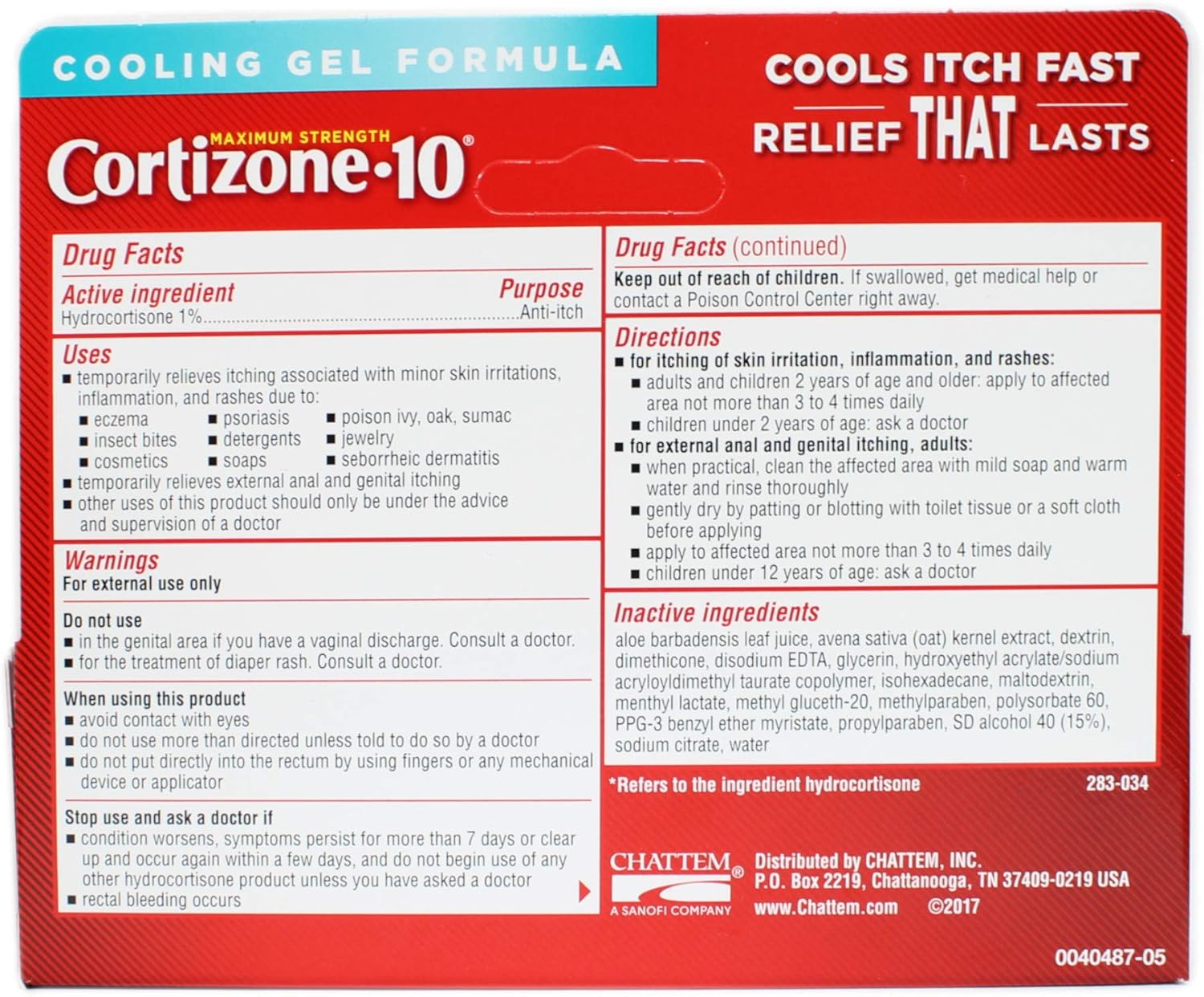 Cortizone-10 Cooling Relief Anti-Itch Gel 1 oz (Pack of 7) : Health & Household