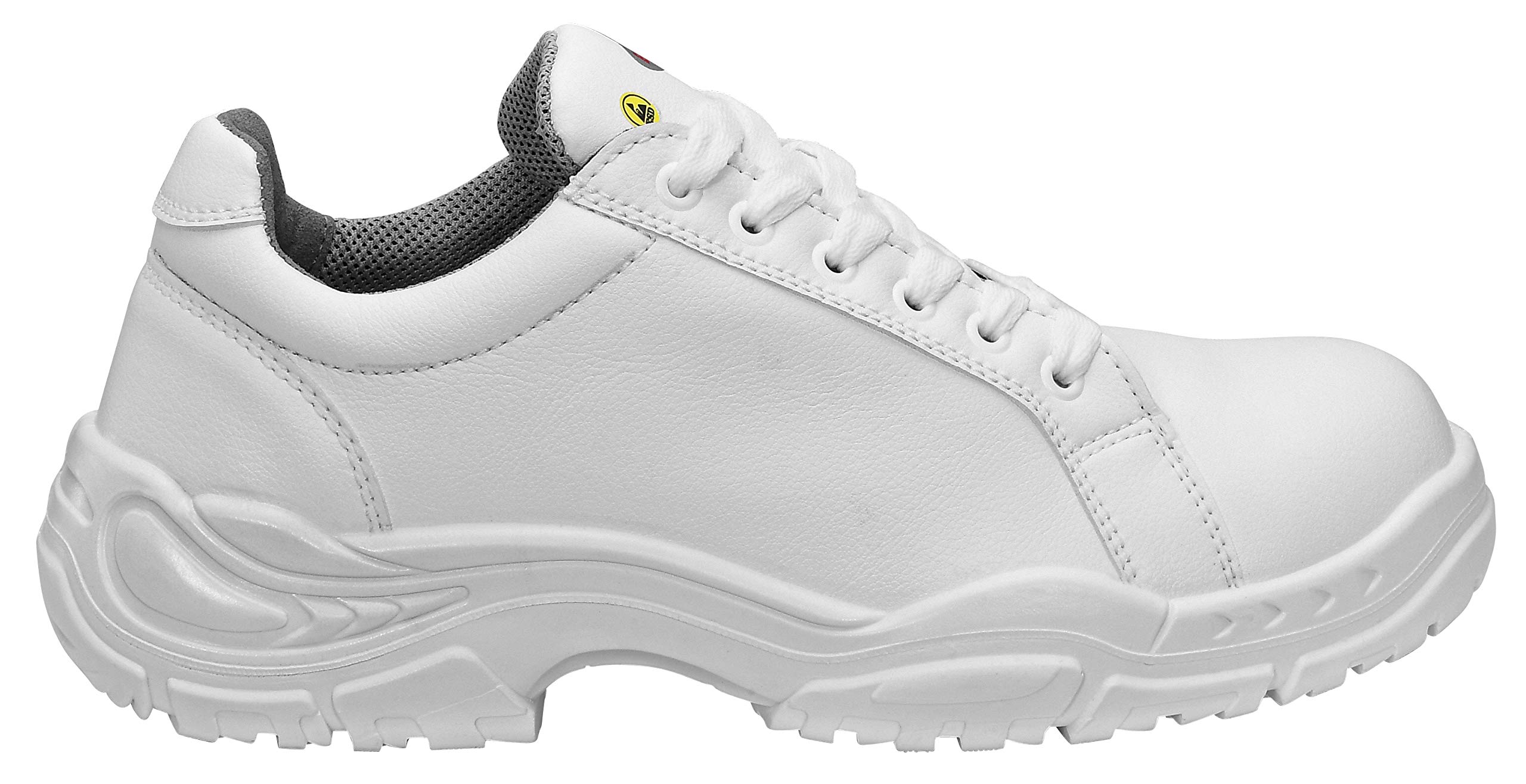 ELTEN Sicherheitsschuhe WHITE Loop Low ESD S2, Damen und Herren, Textil, Stahlkappe, leicht, klassisch, Weiß, Größe: 36 | Sicherheitsschuhe für Damen & Herren, Stahlkappe, leicht, atmungsaktiv, Gr. 36