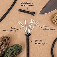 Vista 3 de 550 cordones Paracord para botas y zapatos de senderismo, 1 par