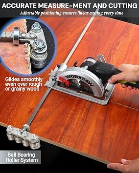 20 Inch Stainless Steel Circular Saw Guide Rail & Positioning Calipers Adjustable Cutting Guide for Precise Wood Cutting, Furniture Making with Hand or Skill Circular Saws