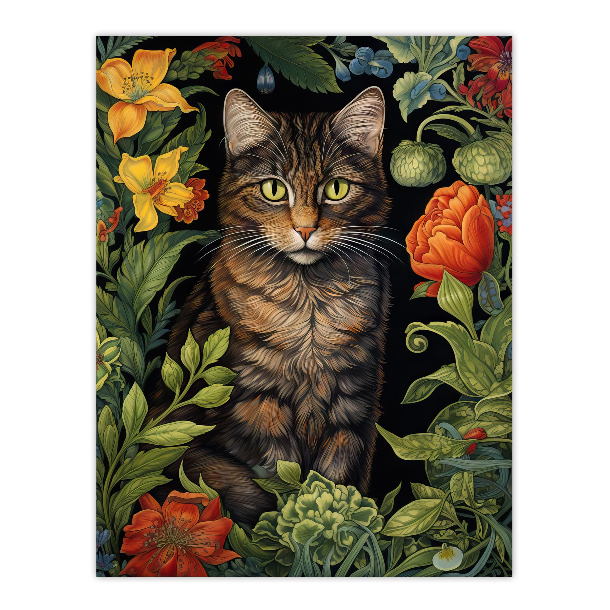 Artery8 - Wall Art Poster Print - Floral Flower Design - Extra Large XL - W24 inch x H32 inch