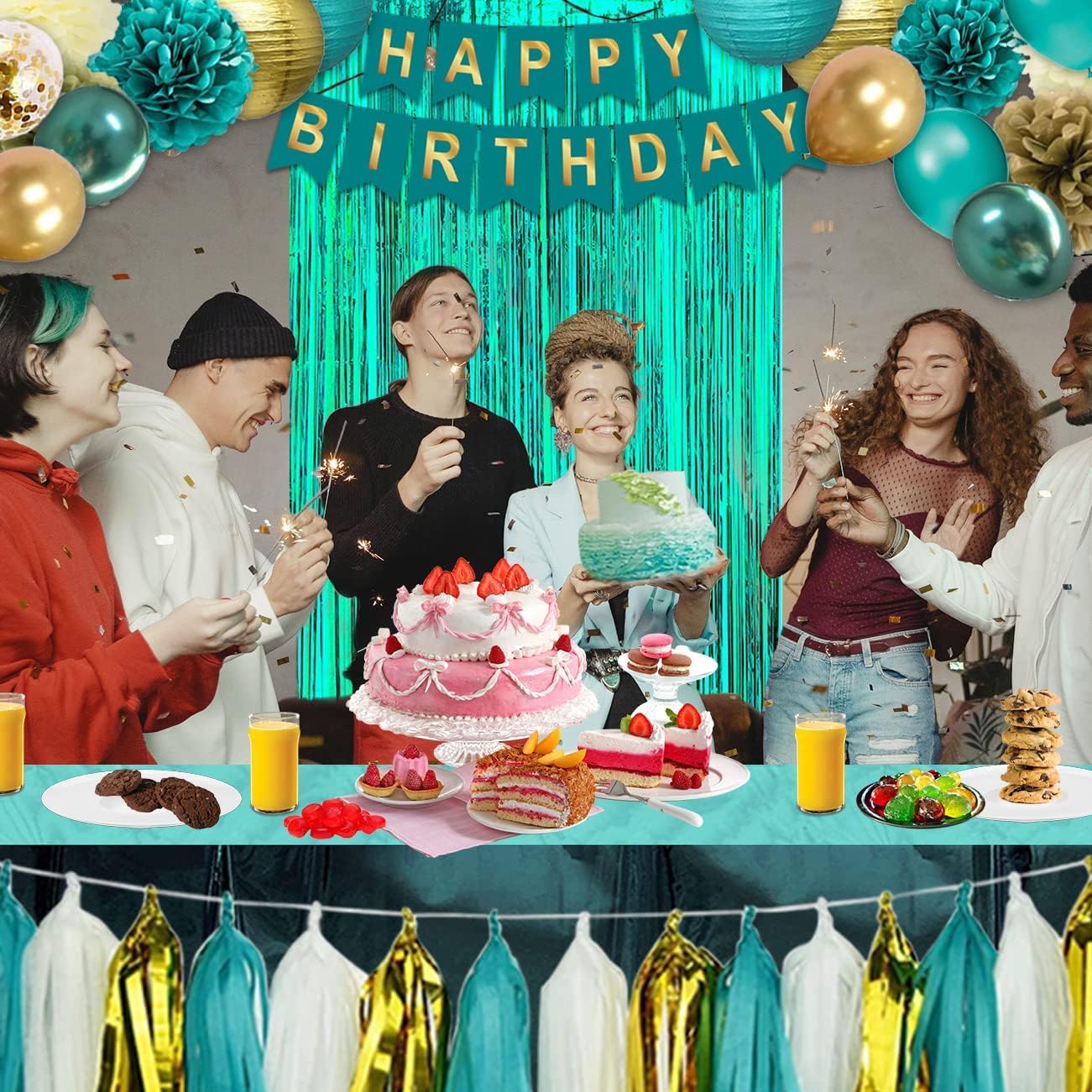 9 Pack Large Thicken Hard Plastic Stackable Clear Shoe Organizer for Closet, Easy Assembly Shoe Storage Box with Lid, Shoe Rack Display Case Container, Green,Turquoise Women's Party Supplies - Image 9