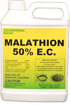 Southern AG - 07663 - Malathion 50% E.C. Insecticide - 1 Quart 32 oz