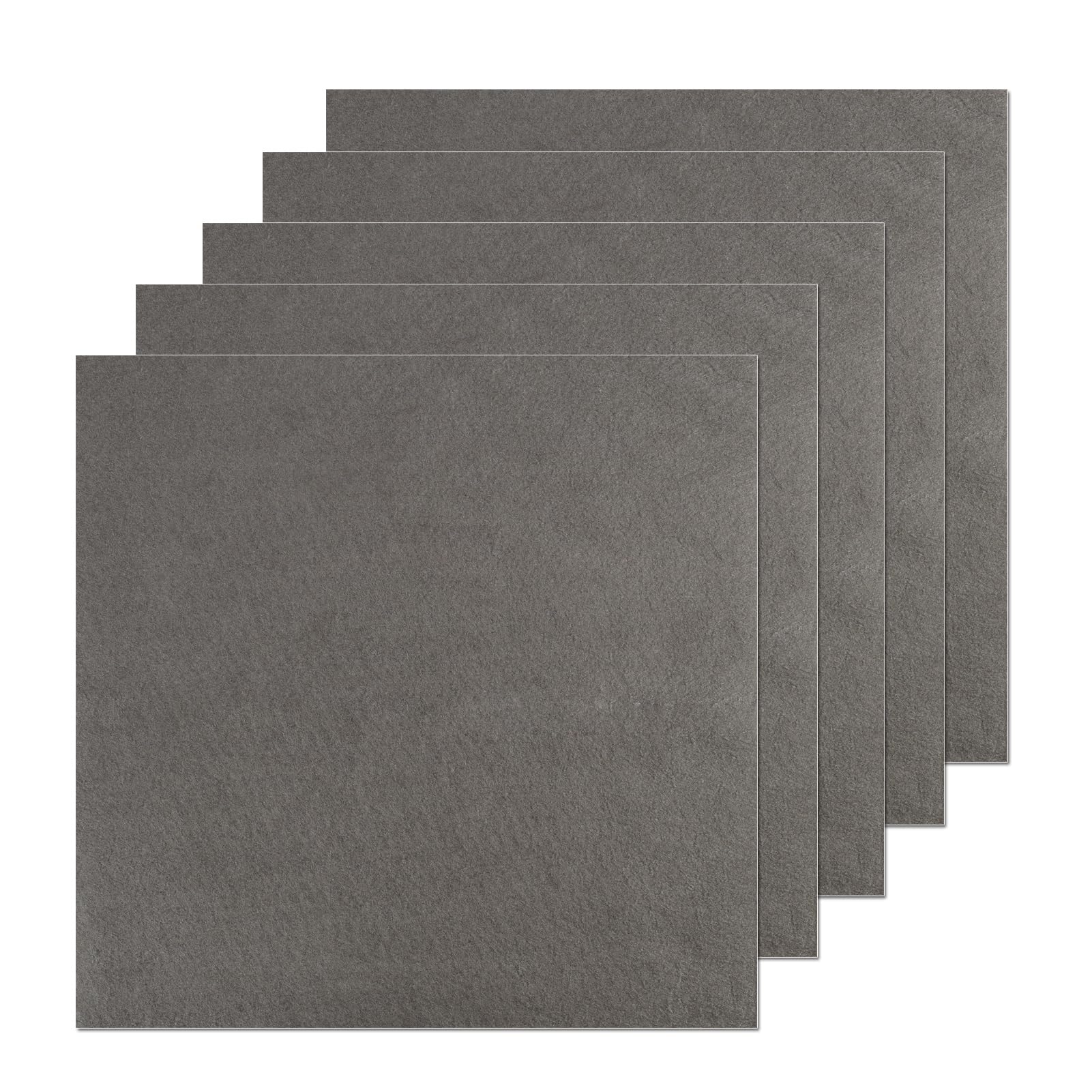 Ceoxthao Grey 5 Pcs Microfiber Glass Cleaning Cloths, Thickened Reusable Streak-Free Magic Fiber Cleaning Rags, Highly Absorbent And Lint-Free For Kitchen, Glass, Cars, Windows, For Cleaning Solutions (30X30cm)