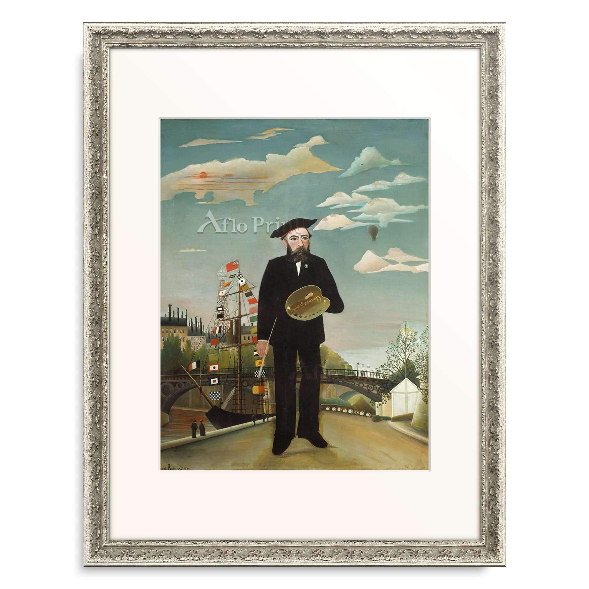 アンリ・ルソー、私自身　肖像＝風景、希少画集画、新品額装付 Amazon.co.jp: アンリ・ルソー Henri Julien Félix Rousseau 「風景の