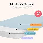Dream On Me Snuggles Extra Firm Fiber Portable and Mini Crib Mattress in Blue Mist, Greenguard Gold Certified, Soft Breathable Mesh Cover, Lightweight Baby Mattresses for Cribs