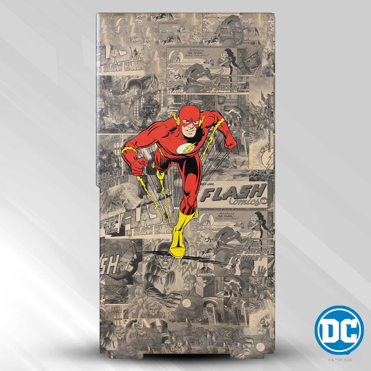Head Case Designs Officially Licensed The Flash DC Comics Character Collage Comic Book Art Game Console Wrap and Game Controller Skin Bundle Compatible With Xbox Series X