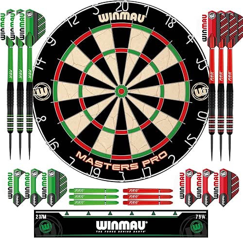 Winmau Darts - Masters Pro Premium Bristle Dartboard Set -