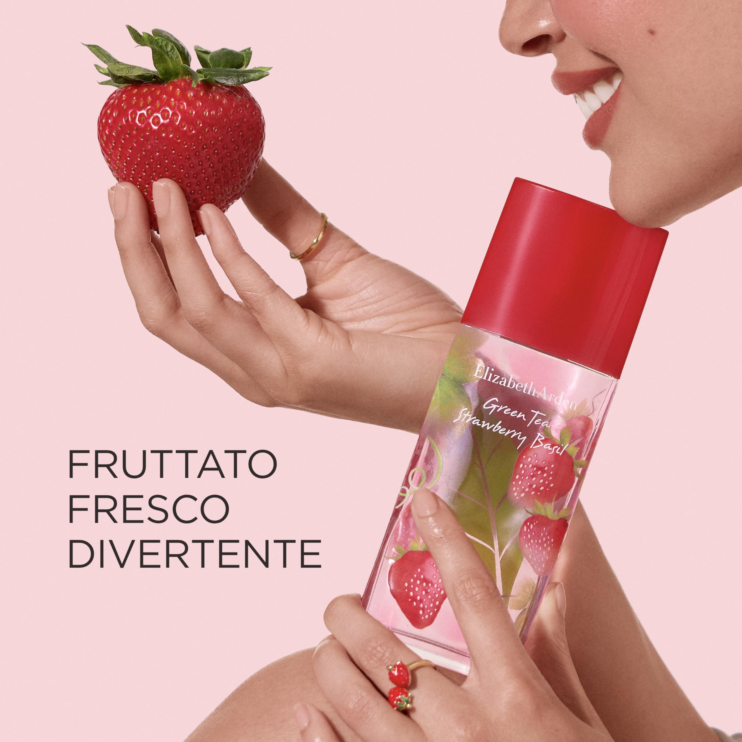 Elizabeth Arden - Green Tea Strawberry Basil Honey Drops Crema Corpo, Idratazione Nutriente 500ml + Elizabeth Arden - Green Tea Strawberry Basil Eau de Toilette, Profumo da Donna 100ml