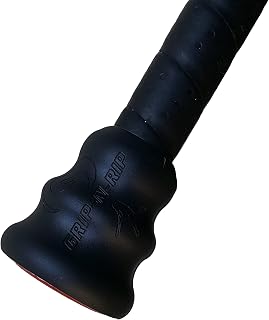 Grip-N-RIP Magnum Bat Taper Grip Durable Softball Bat for Maximum Control Power & Comfort Reduces Vibration & Sting Easy-On/Off, Fits Standard Bats – Black