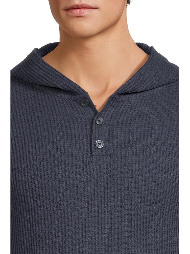 Blue RVCA Dayshift Thermal Hooded Henley