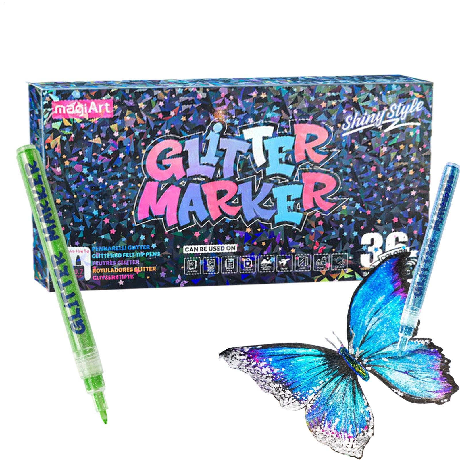 Pennarelli Glitter per Bambini Penna da Disegno Antimacchia