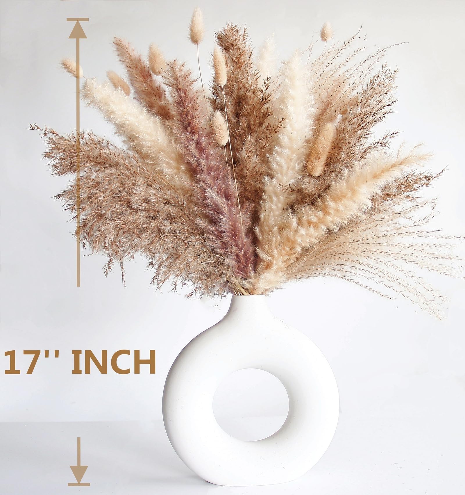 Bouquet di erba di pampas essiccata 120 pezzi fiori secchi decorazione matrimonio boho tavola