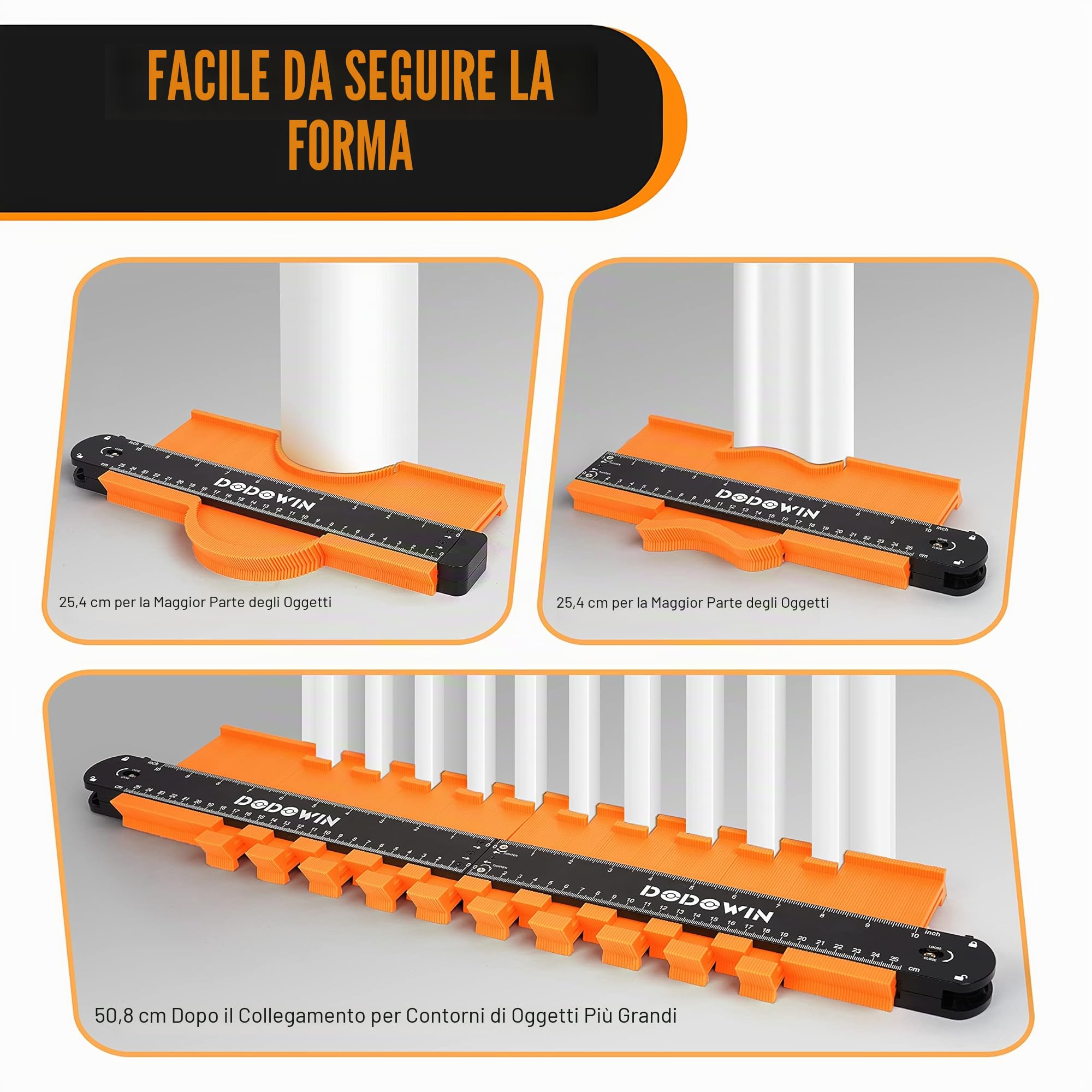 DODOWIN Collegabile Replicatore di Contorno 50cm, Regalo Festa del Papà Originali, Calendario Avvento 2025 Homme, Fai Da Te Attrezzi Falegnameria, Sagomatore, Regali di Natale Uomo Papà Compleanno
