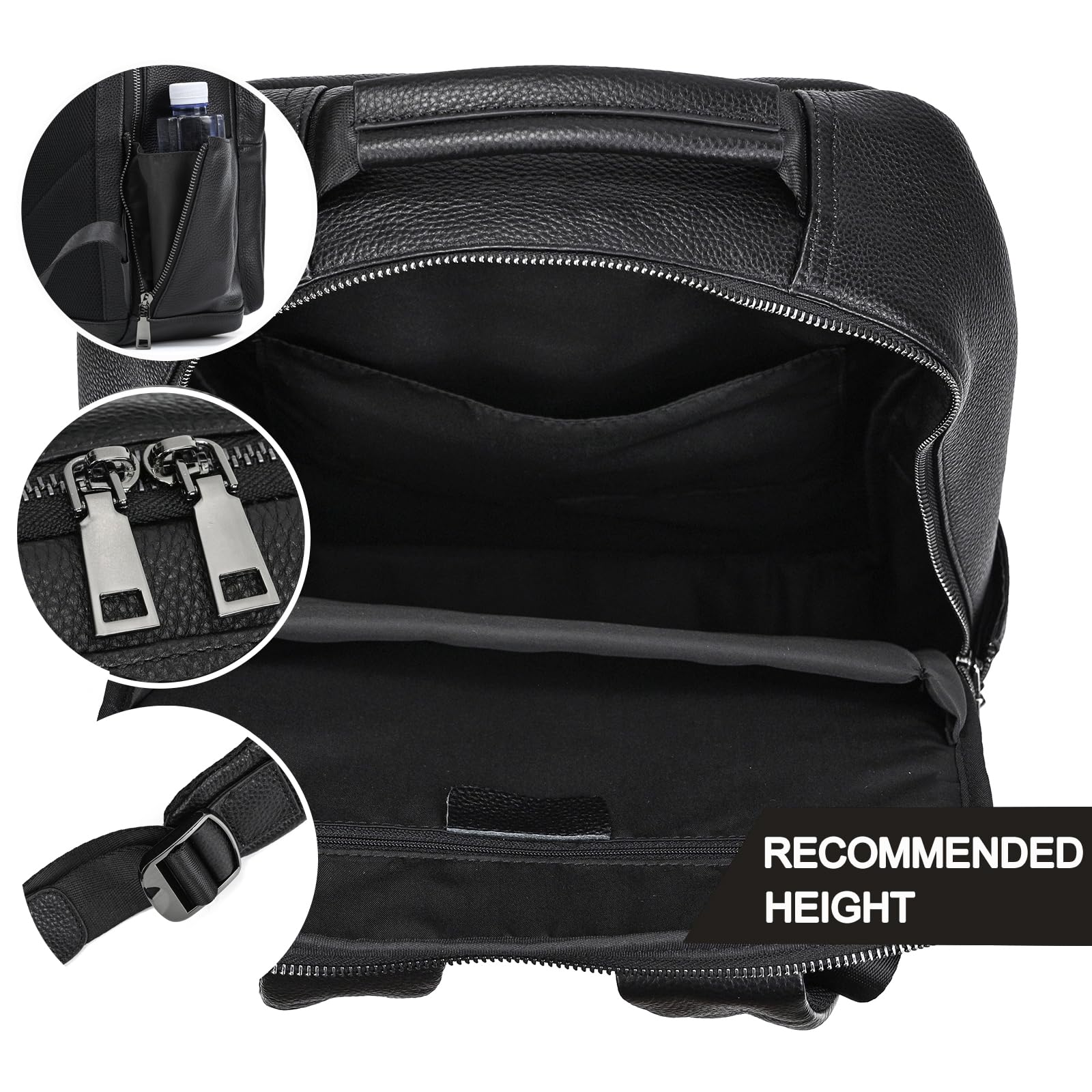 Zaino Business Uomo Pelle Vintage Zaini per 15,6 pollici MacBook Laptop Daypack per Ufficio Zainetto Grande in Vera Pelle, Zaino per computer portatile da uomo