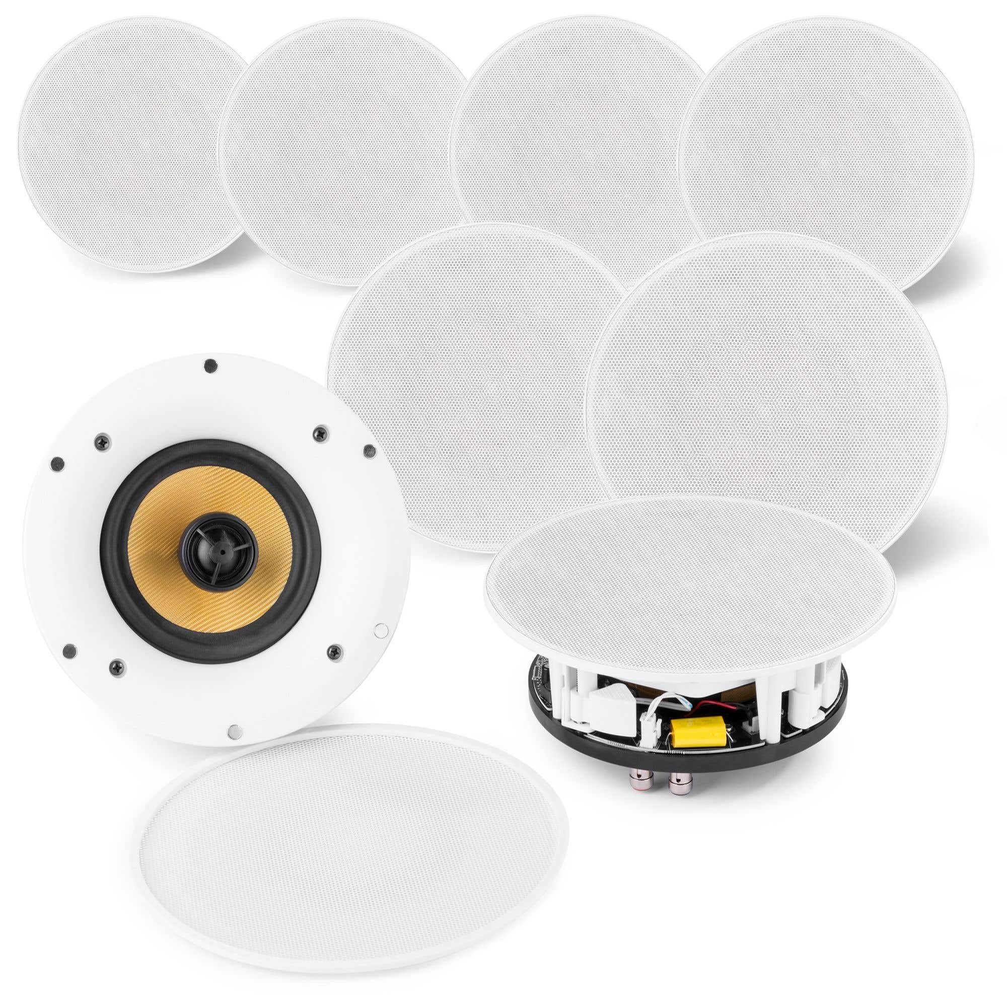 Power Dynamics WCS50 Outdoor Deckenlautsprecher 200W Bluetooth WiFi Set 5.25'' Einbaulautsprecher Multiroom Weiß