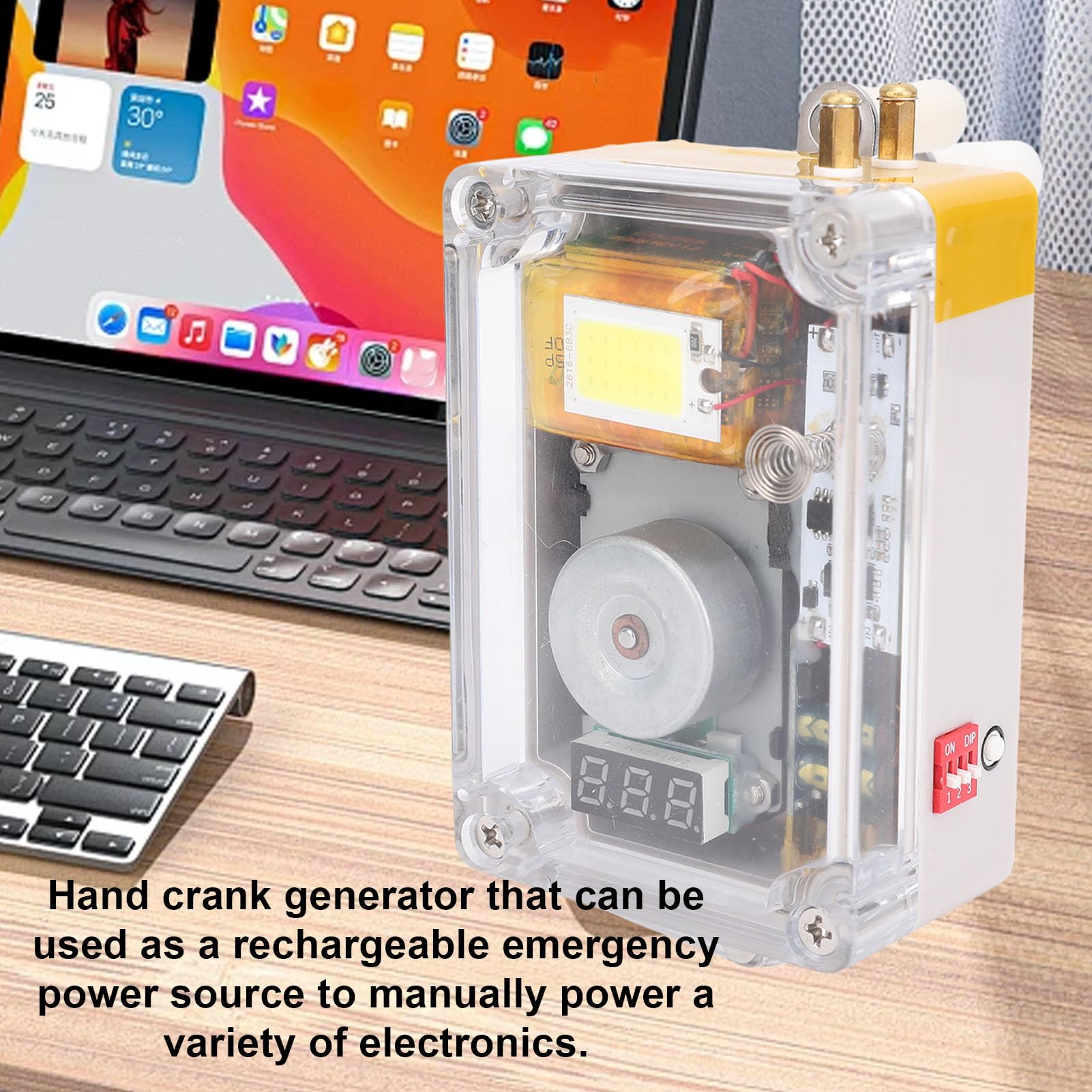Naroote Générateur D'énergie Portatif Portatif de Chargeur D'usb de Manivelle de Secours de Secours avec la Sortie D'usb pour L'équipement de Survie Extérieur de Camping