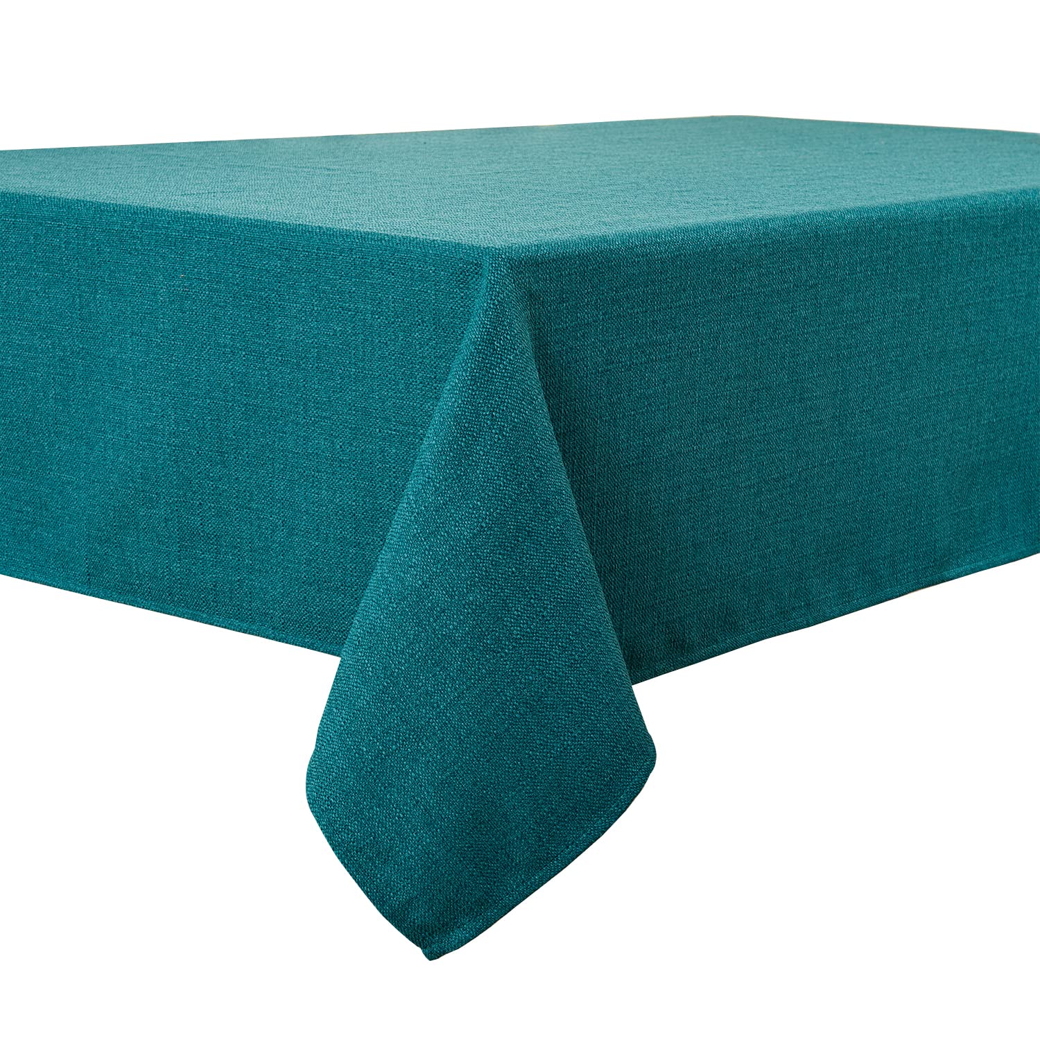 BALCONY & FALCON Rectangle Tablecloth, Wrinkle Resistant and Water Proof Table cloth, Decorative Linen Fabric Tablecloths for Dining, Parties, Kitchen, Wedding and Outdoor Use (Teal, 145x300cm)
