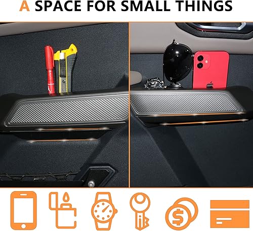 Miniatura 7 de Bandeja organizadora de palanca de cambios de consola central + caja de almacenamiento para manija de puerta trasera delantera para Ford Bronco 2021