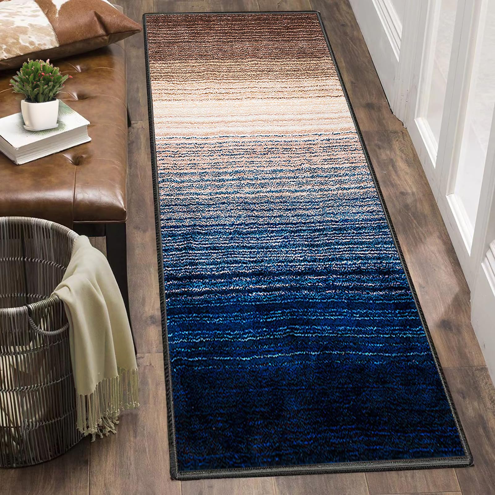 Fcenghox 131-A Carpet Runners For Hallways Non-Slip Kitchen Carpet Hallway Runner Rug 40 X 90 Cm Washable Kitchen Runner Rug Heavy Duty Hallway Hall Runner Narrow Rugs Door Mat Absorbent Floor Mat For Hallway