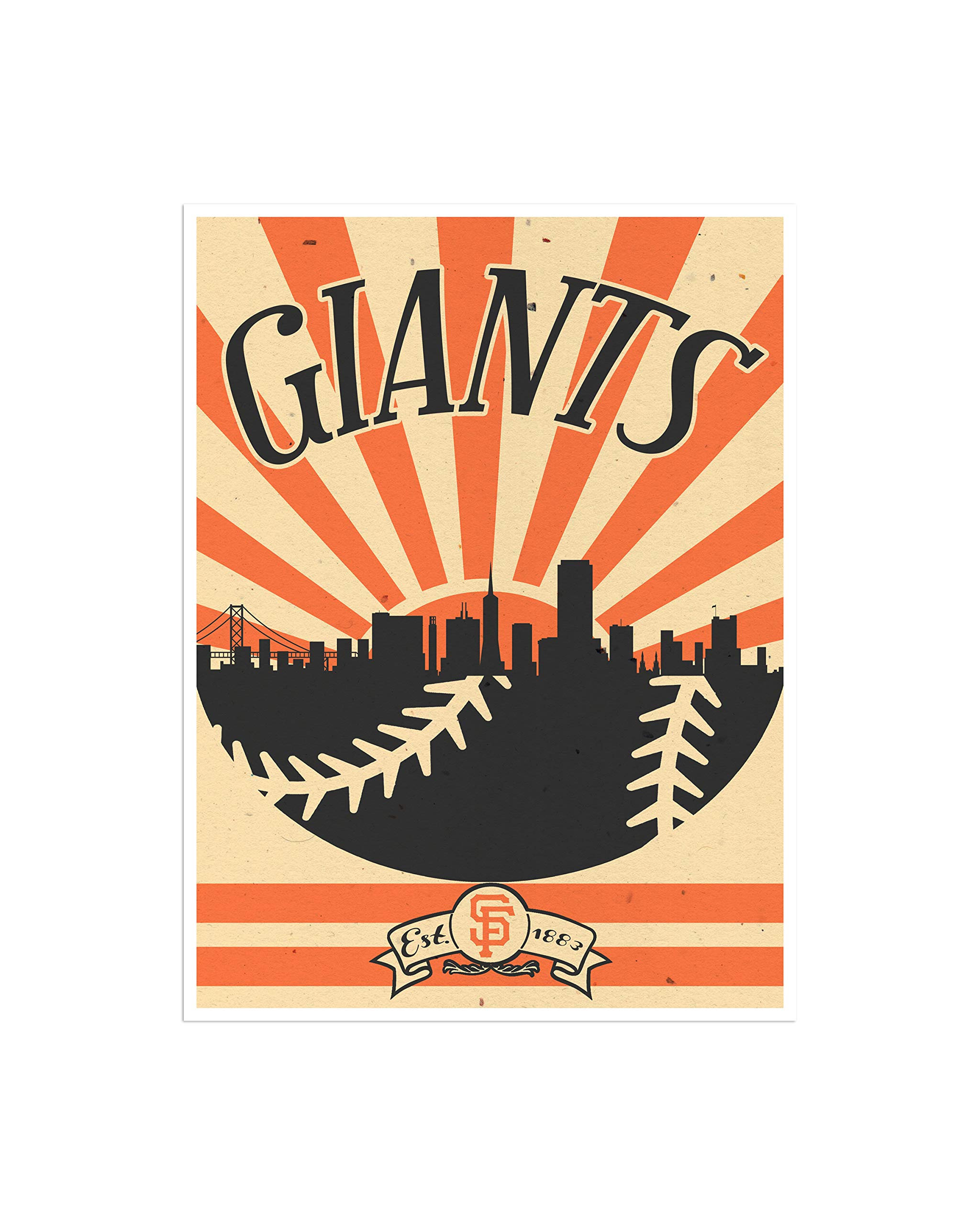 San Francisco Giants Poster Sunset Art Print 12x16 Wall Decor