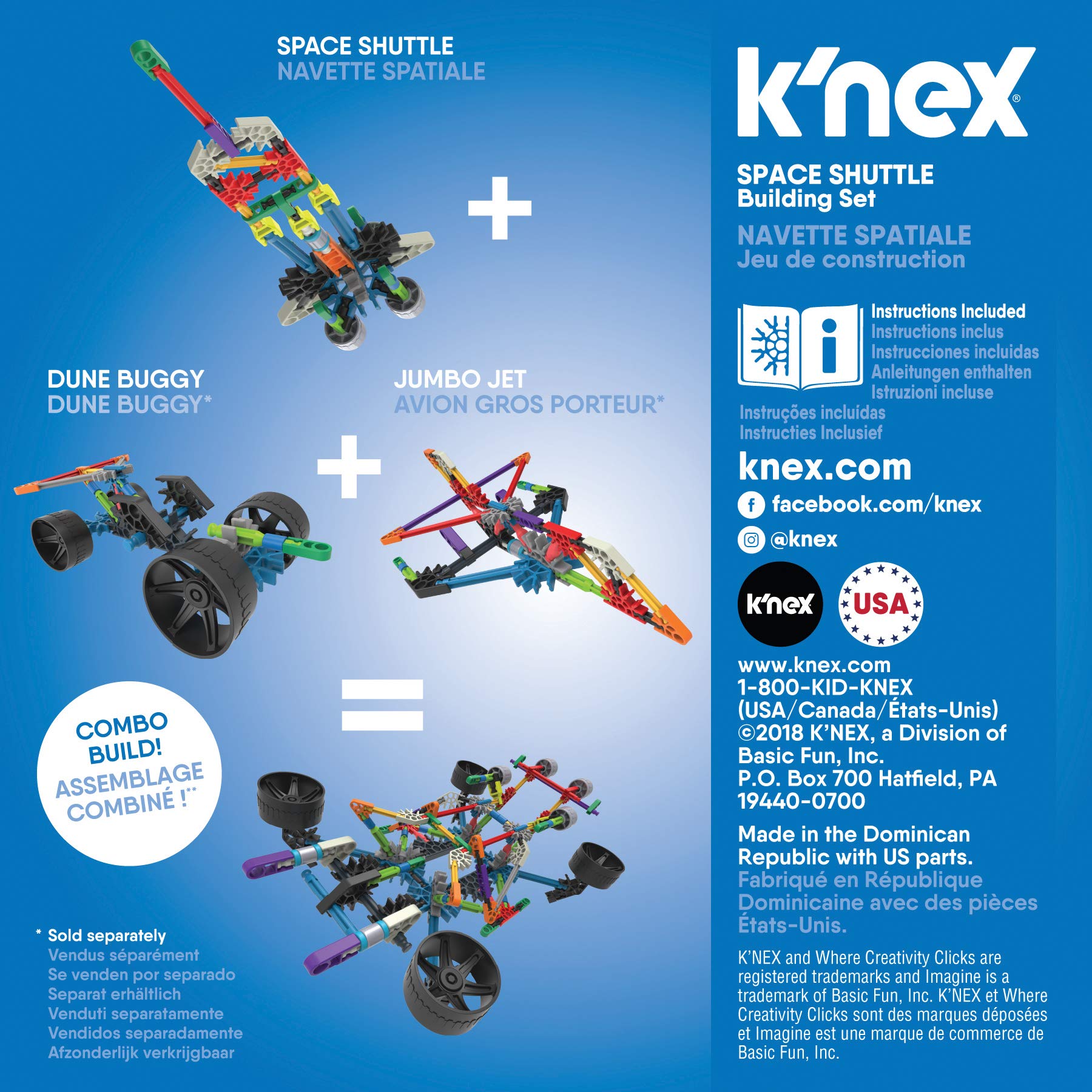 Basic Fun K'NEX , Click And Construct Value Building Set With Storage Tub , Educational Toys For Kids, 522 Piece Stem Learning Kit, Construction Toys For Kids Aged 7 , (Packaging May Vary - View #2