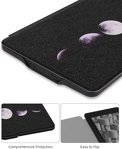 Miniatura 6 de Funda de piel ligera de cubierta blanca para Walnew Kindle de Tienda, cubierta fina protectora inteligente premium para Kindle Paperwhite con auto