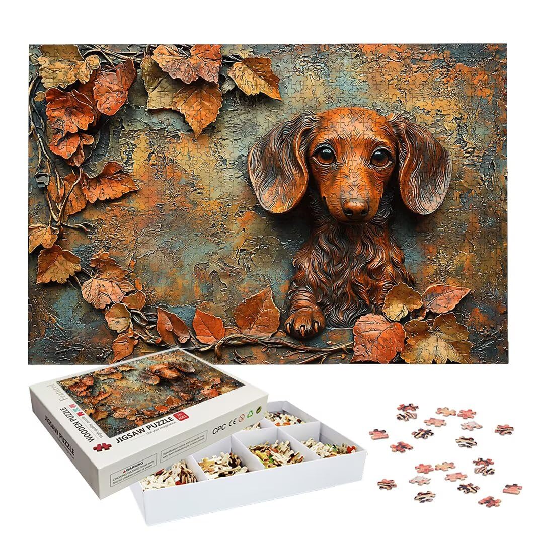 Puzzle 2000 Piezas, Puzzle Perro de Madera para Adultos, Regalos -2340