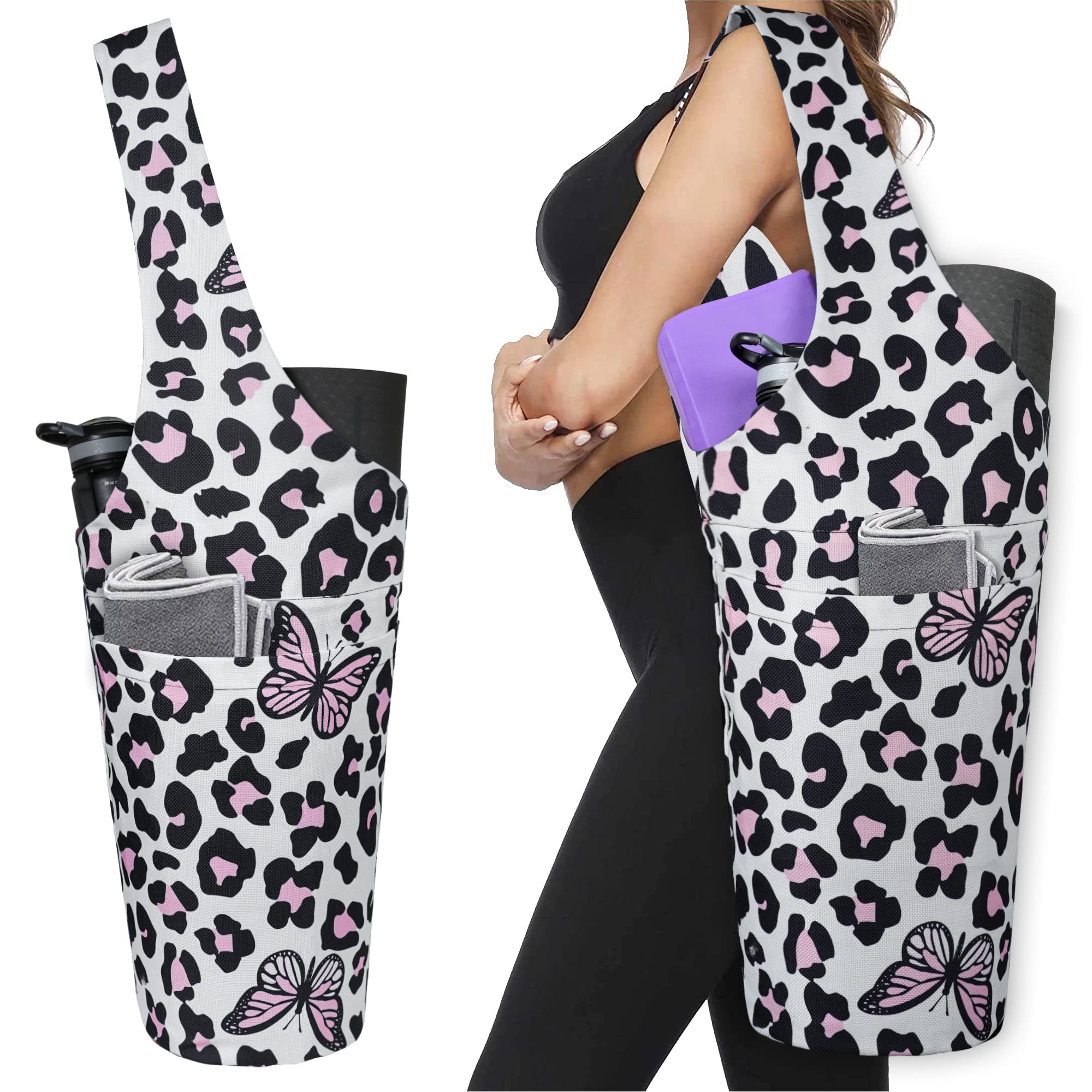 Yoga Mat Bag - Long Tote with Pockets - Holds More Yoga Accessories - Yoga Bag Fit Most Size Mats - Yoga Mat Carrier