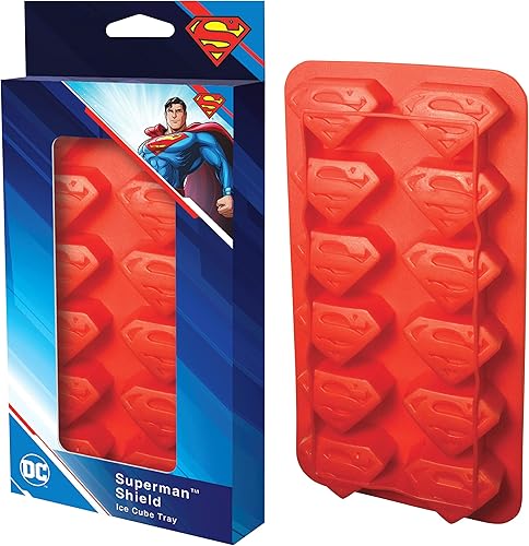 Miniatura 2 de ICUP Superman - Bandeja para cubitos de hielo, 8.5 x 4.5 x .9, color rojo