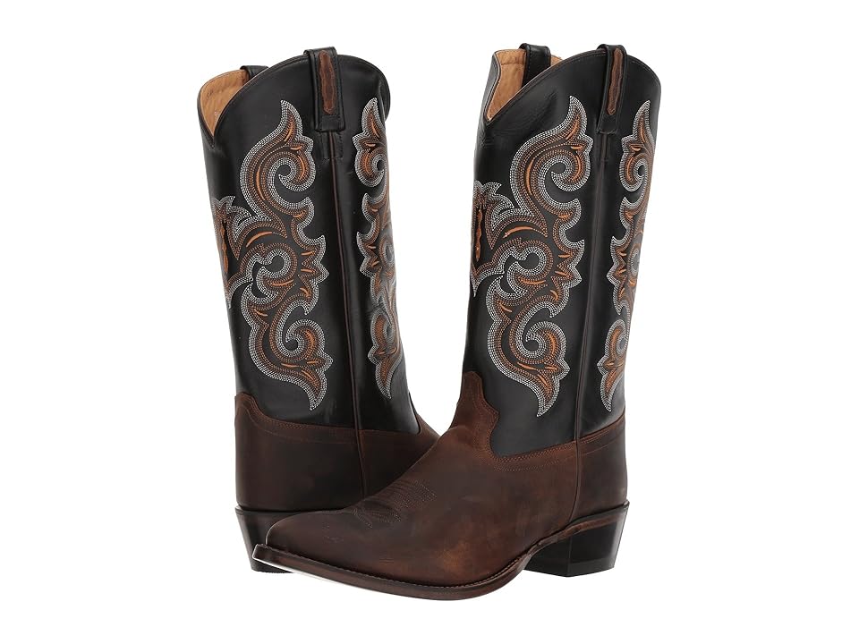 

Old West Boots 5507 (Brown Oil Tan/Black) Cowboy Boots