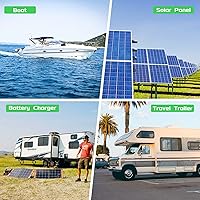 Vista 9 de Cable de extensión de carga solar Bateria Power a XT60, 12AWG 15 pies Cable adaptador de conector solar a XT60 para panel solar a estación