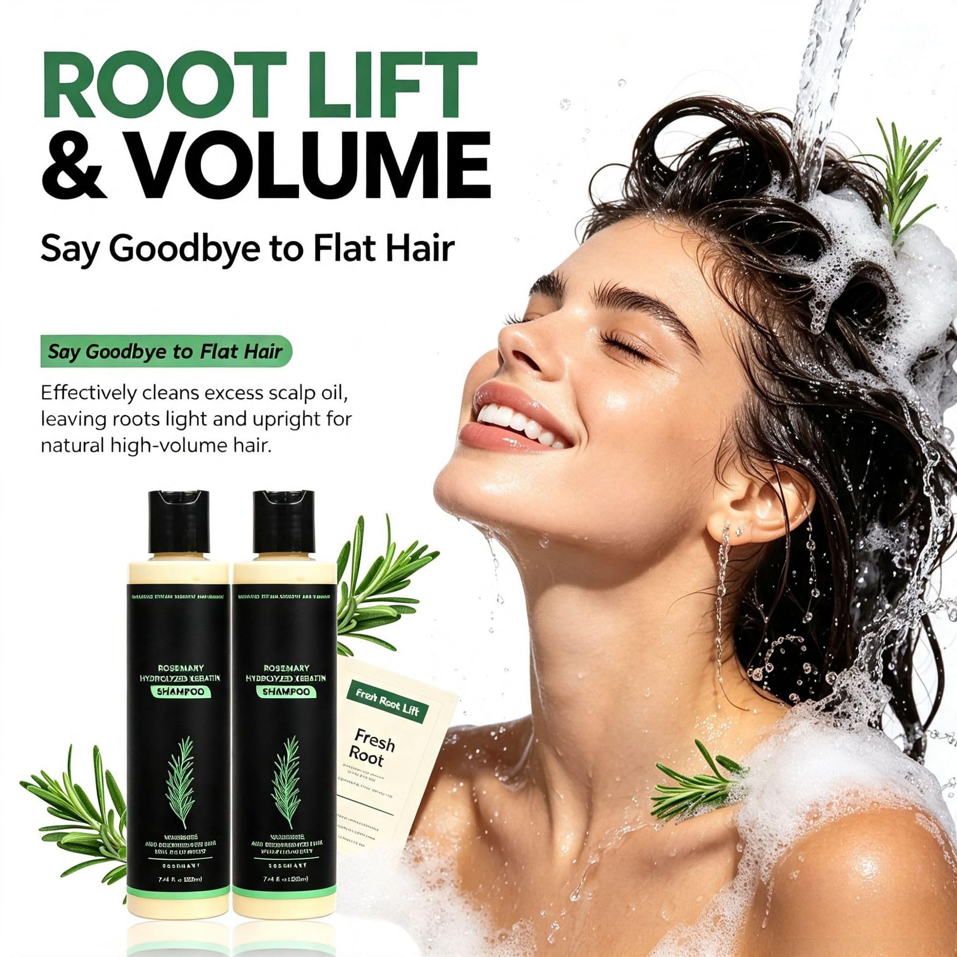 Shampoing Romarin & Kératine - Répousse & Volume - 220ml