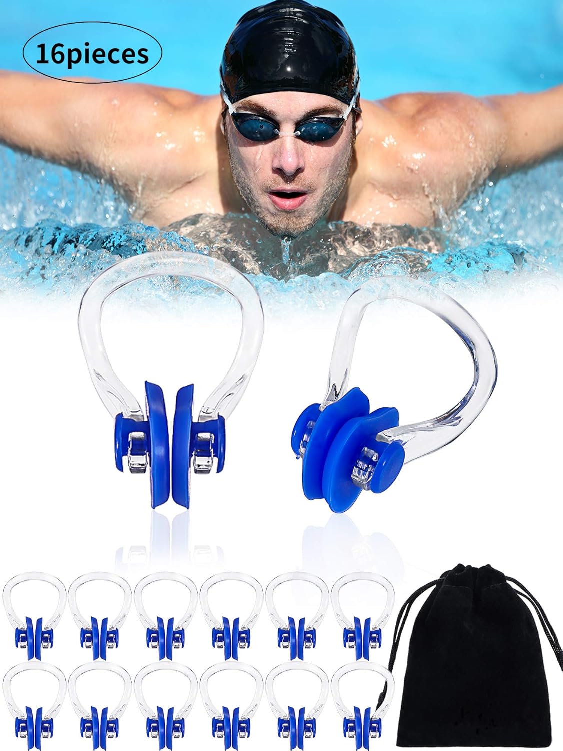 Pelopy Swim Nose Clip Soft Silica Gel Nose Plugs