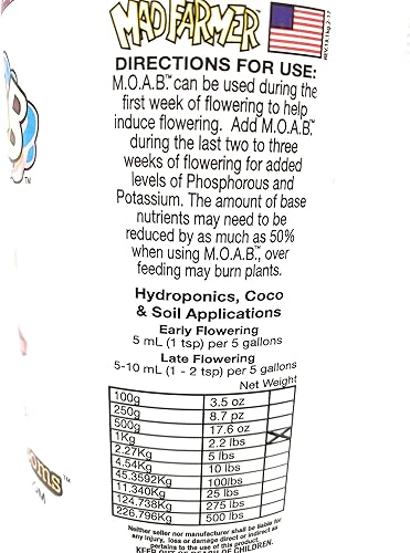 Miniatura 2 de Mad Farmer MOAB Madre de todas las flores 2.2 lbs 2.2 lbs 2.2 lbs nutriente M.O.A.B. madfarmer .sell #(hydrohouseandgarden ,ket70221694819396