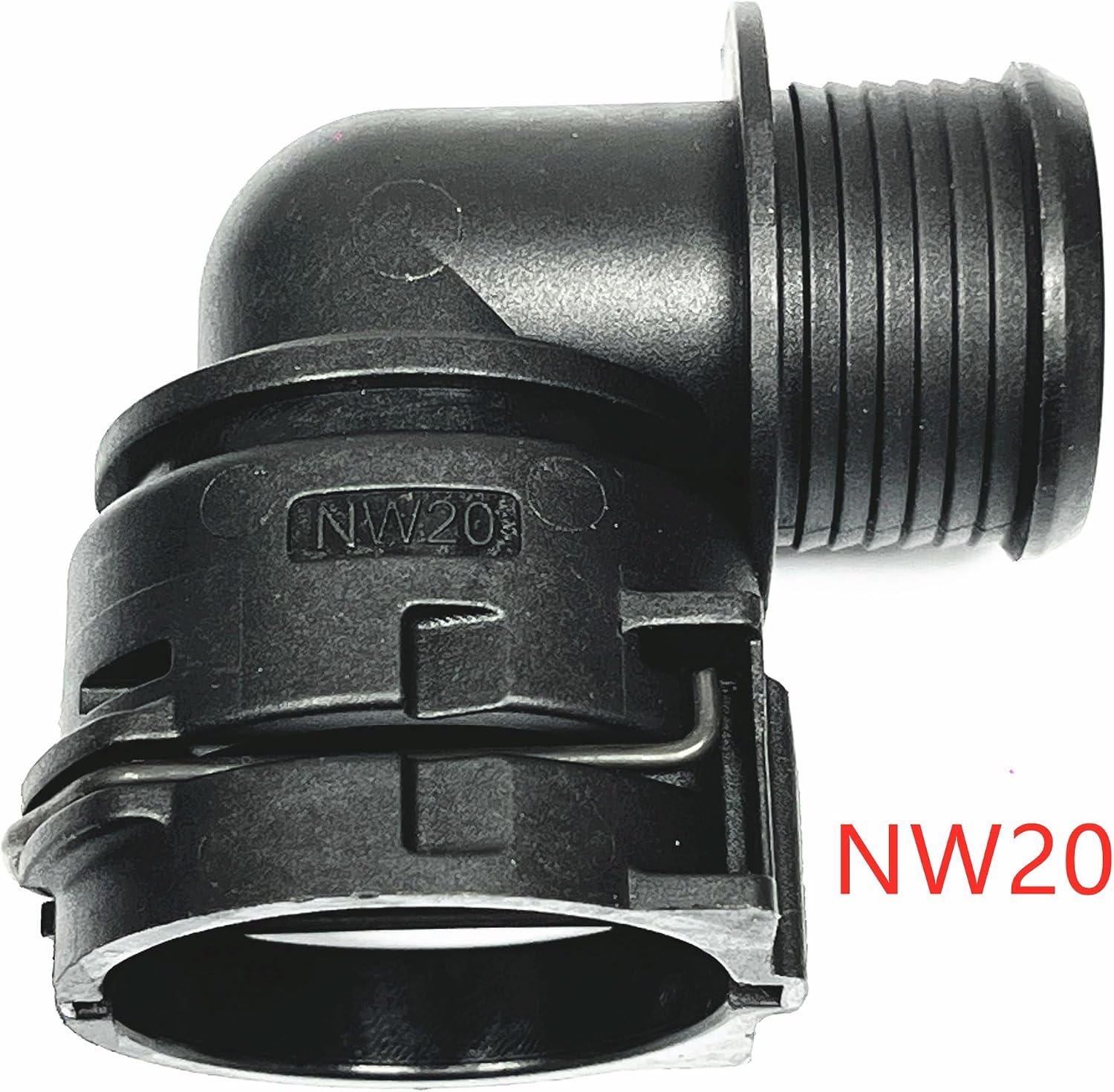 NW20 90 Degree Coolant Hose Connector, Elbow Threaded Radiator Heater Water Pipe Quick Coupling for BMW, Mercedes-Benz, Audi, VW, Porsche, GM, Chevy, Buick, Cadillac, Volvo, Engine Pipe Line Fitting