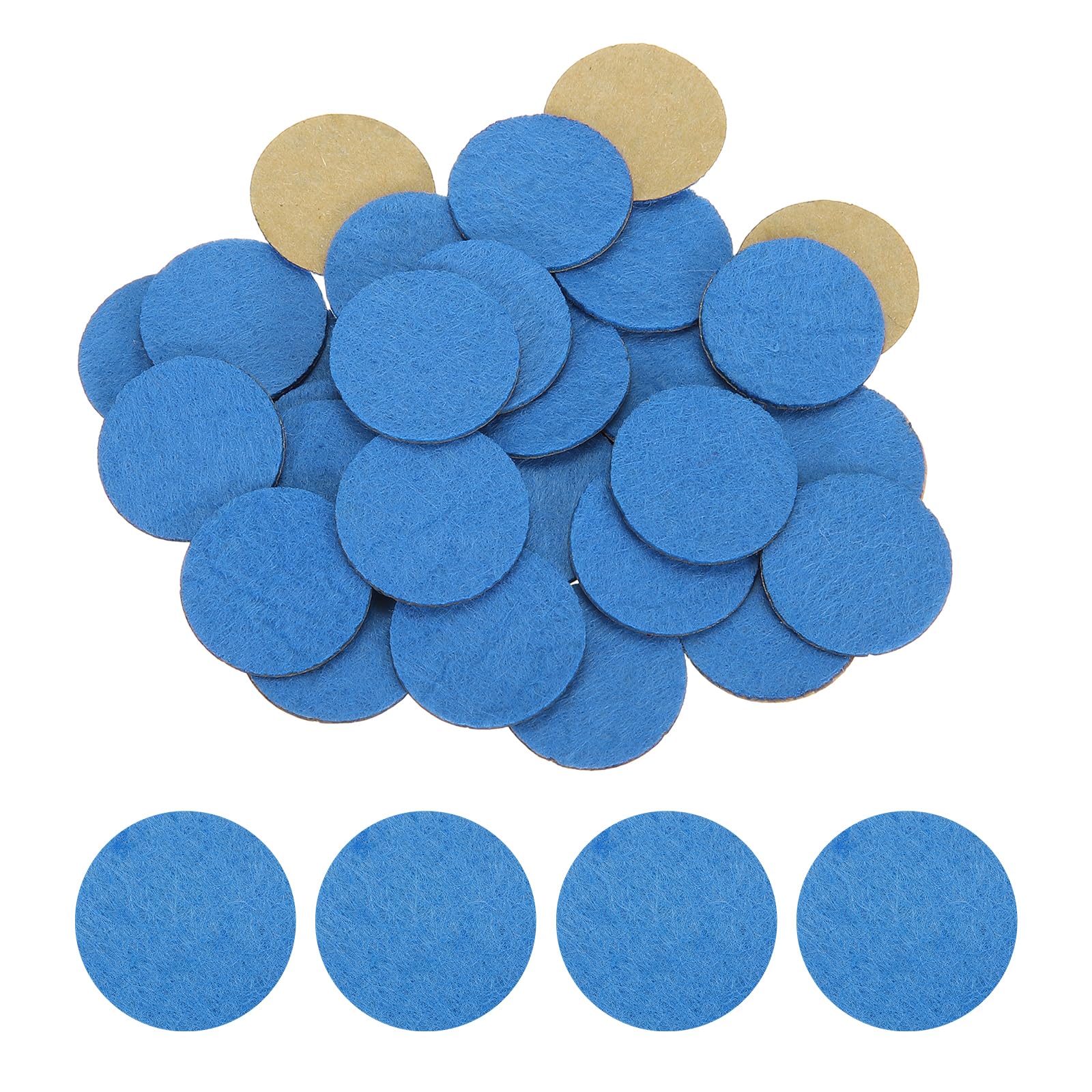 HARFINGTON 48pcs Adhesive Felt Circles 25mm 0.98" Blue