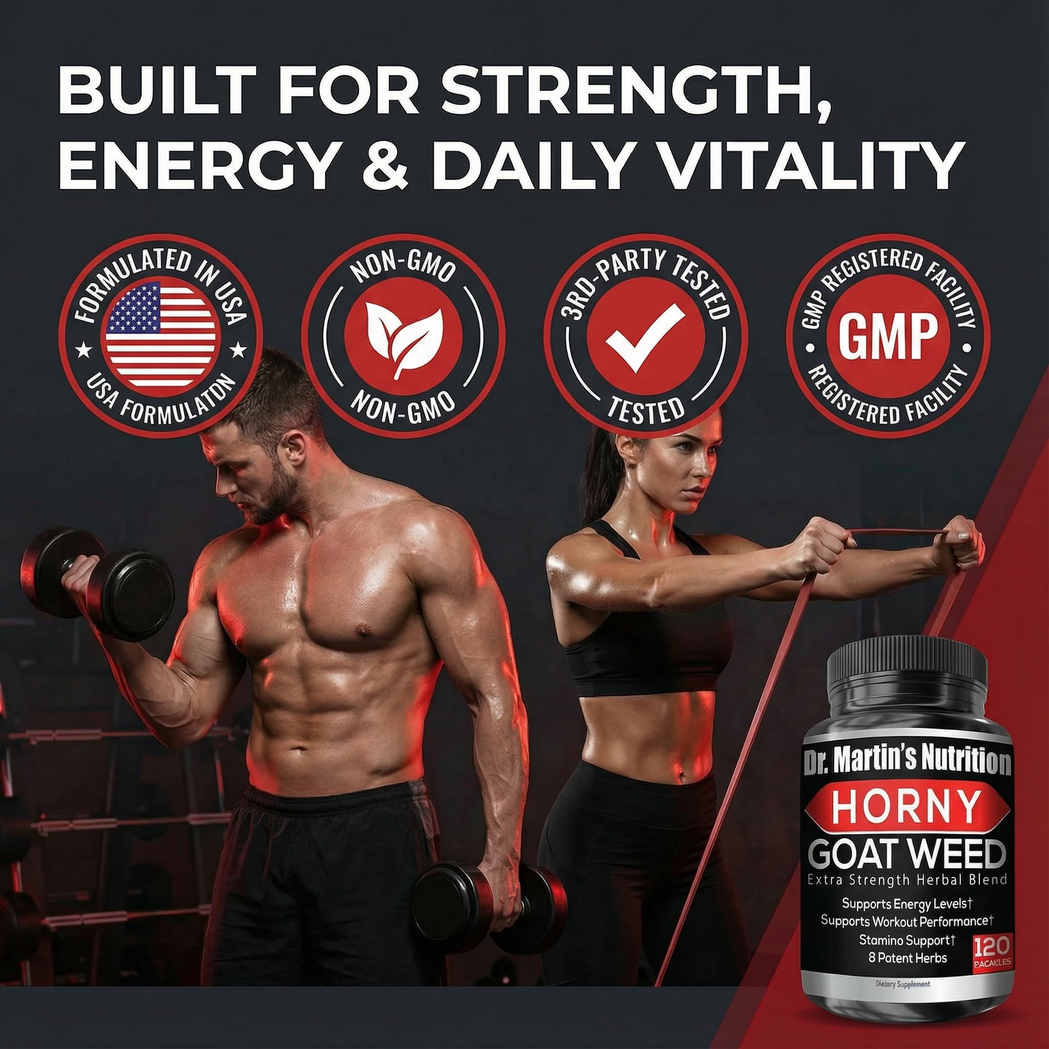 Horny Goat Weed for Men & Women - 120 Capsules, 9-Herb Formula, For Energy — Amazon image 8