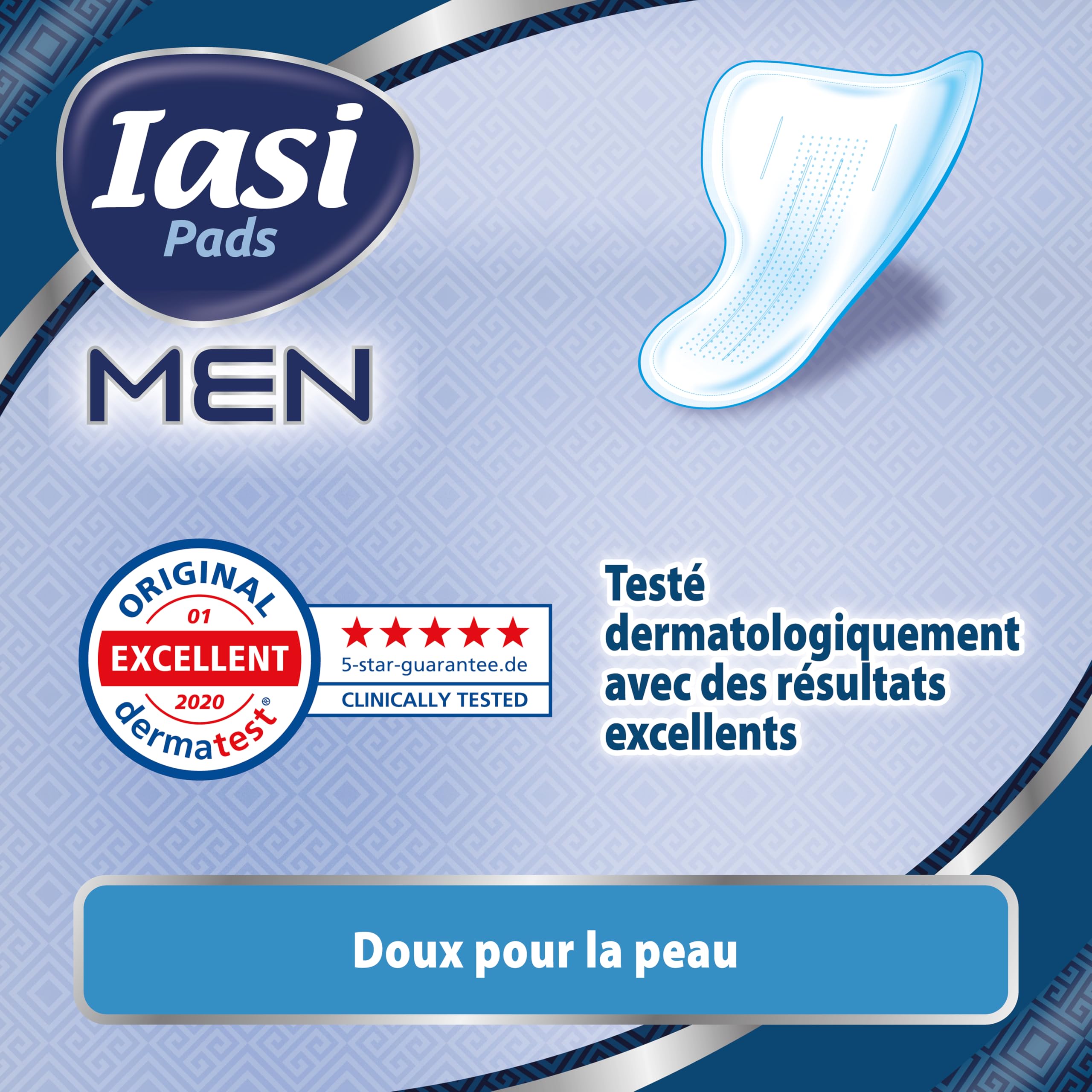 IASI MEN Super Level 3, Protections Absorbantes pour fuites urinaires masculines légères à modérées, 120 Unités